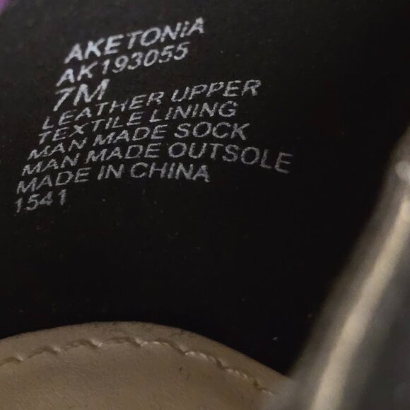 Anne Klein Leather Square Toe 2.5" Block Heel Loafer Slip On Style Pumps - Picture 11 of 11